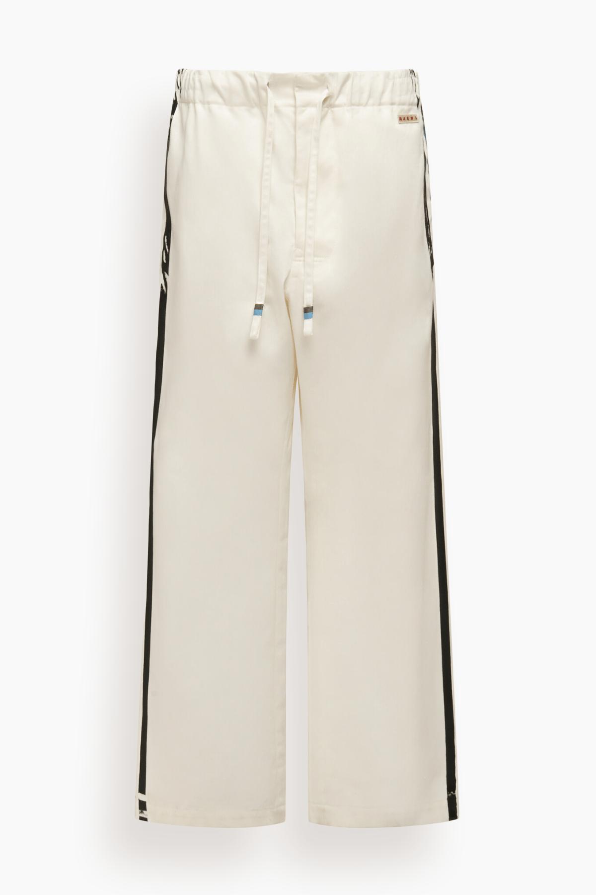 Gabardine Track Pants in Lily White by MARNI