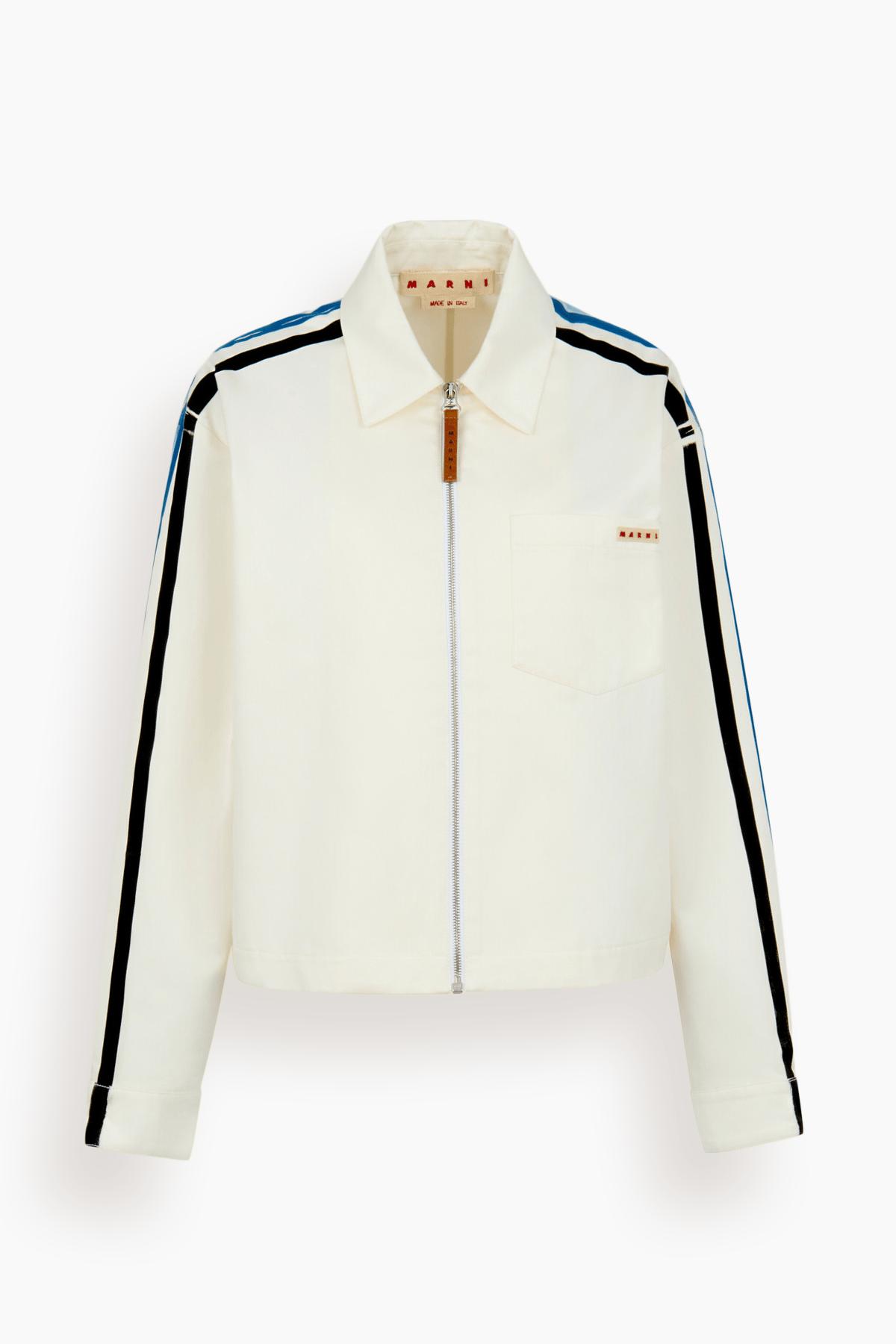 Gabardine Zip Overshirt in Lily White by MARNI