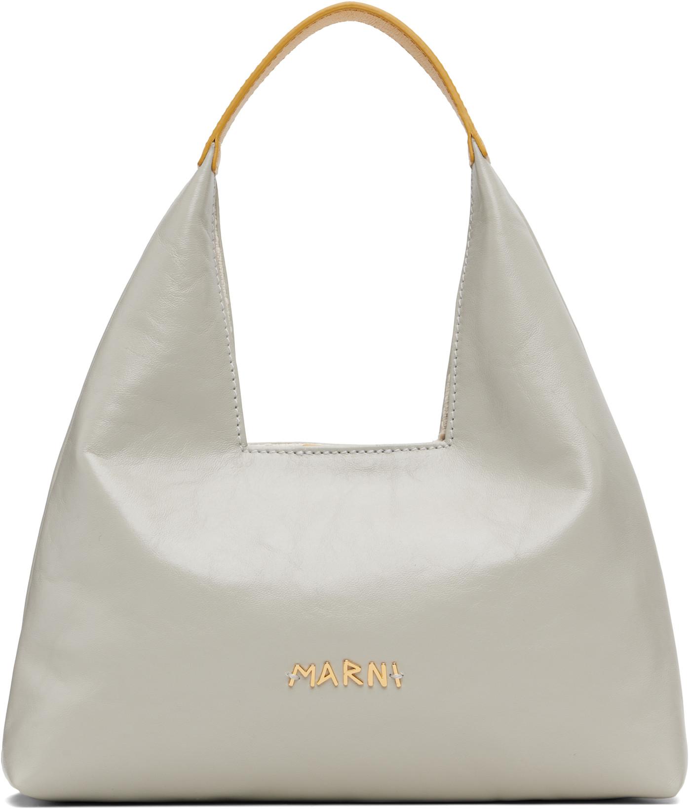 Gray Top Handle Mini Bag by MARNI