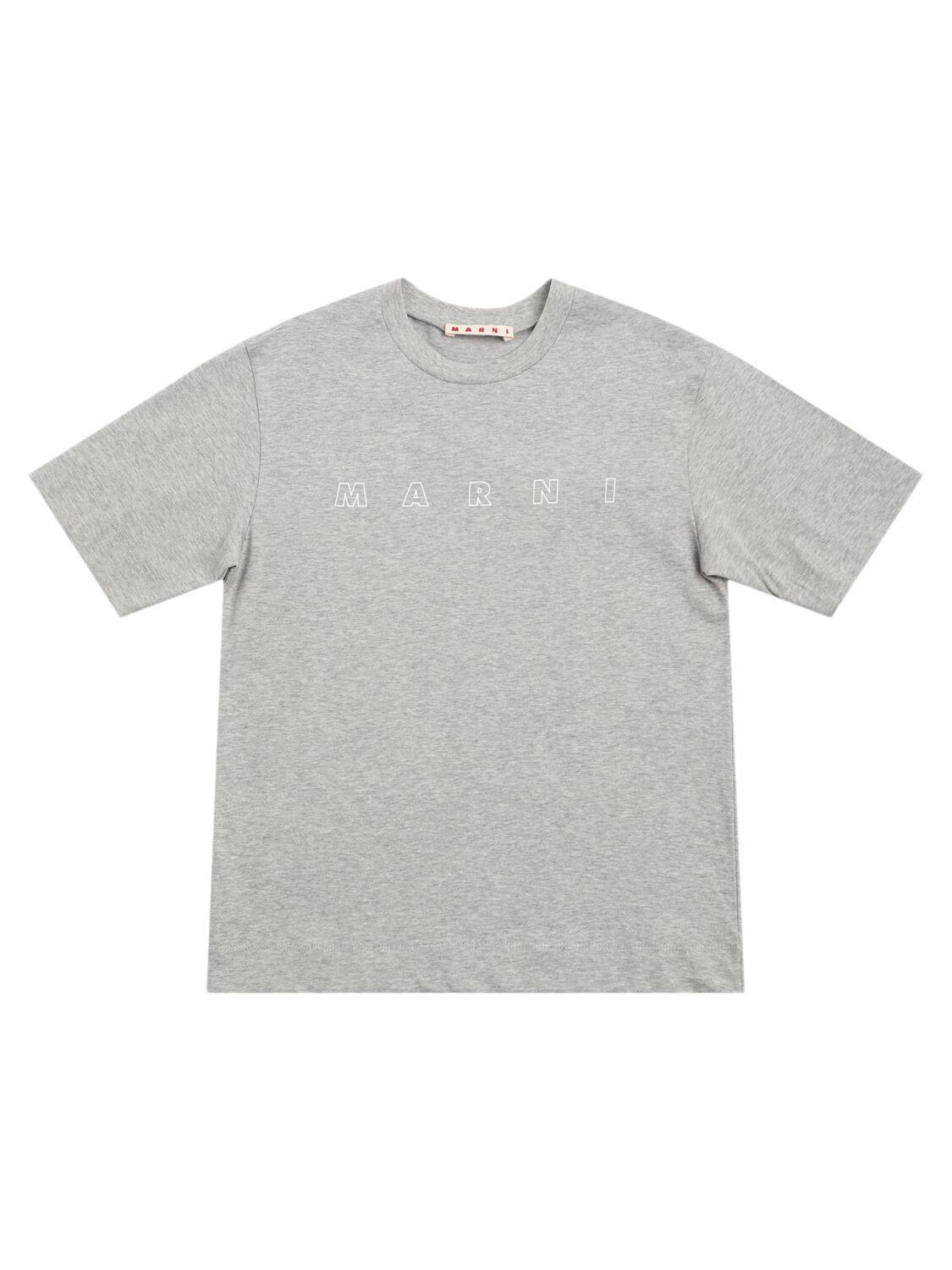 Printed Cotton Jersey T-shirt by MARNI JUNIOR