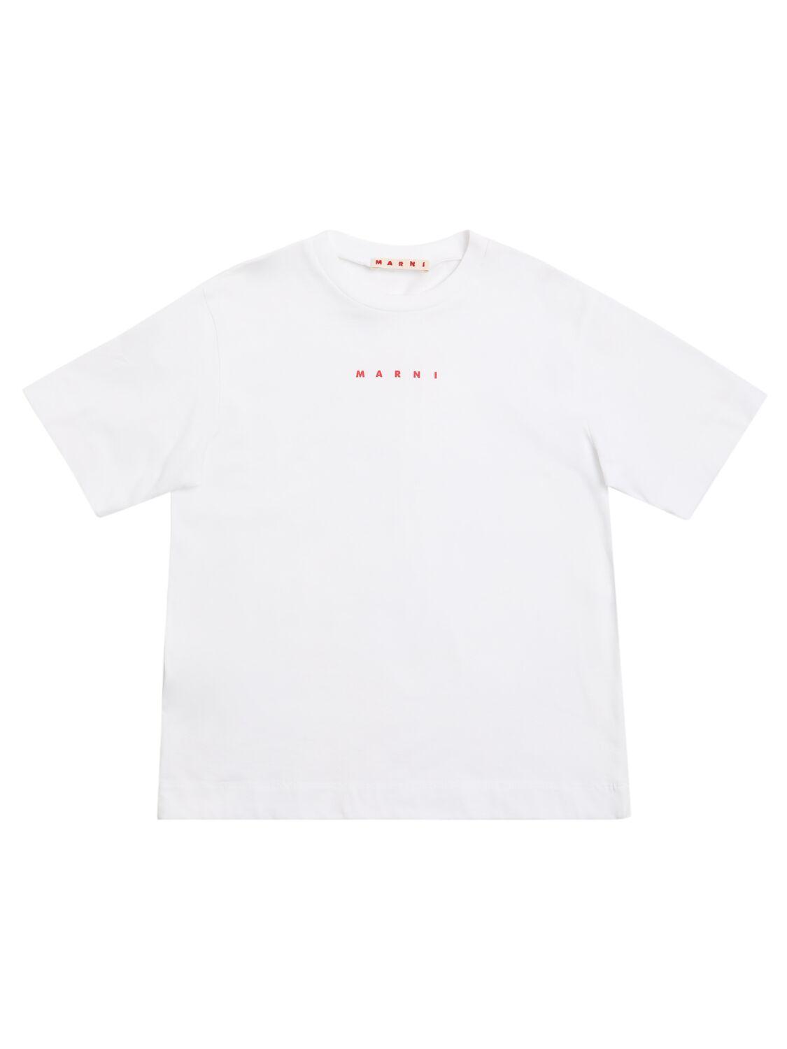 Printed Cotton Jersey T-shirt by MARNI JUNIOR