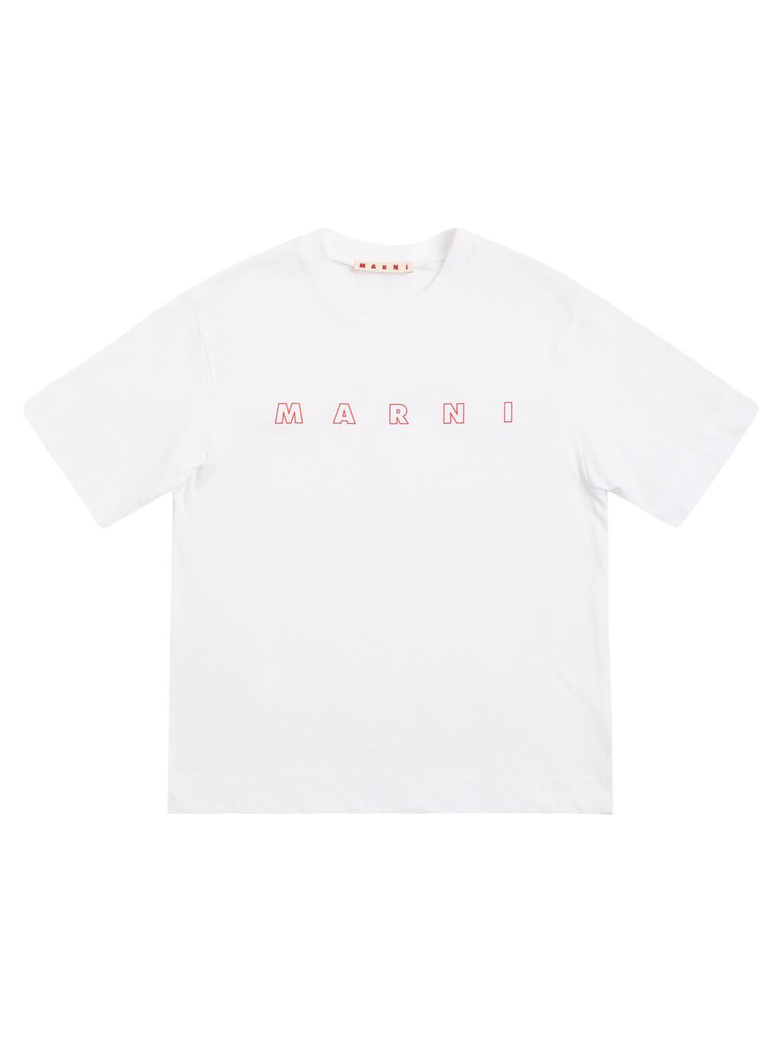 Printed Cotton Jersey T-shirt by MARNI JUNIOR