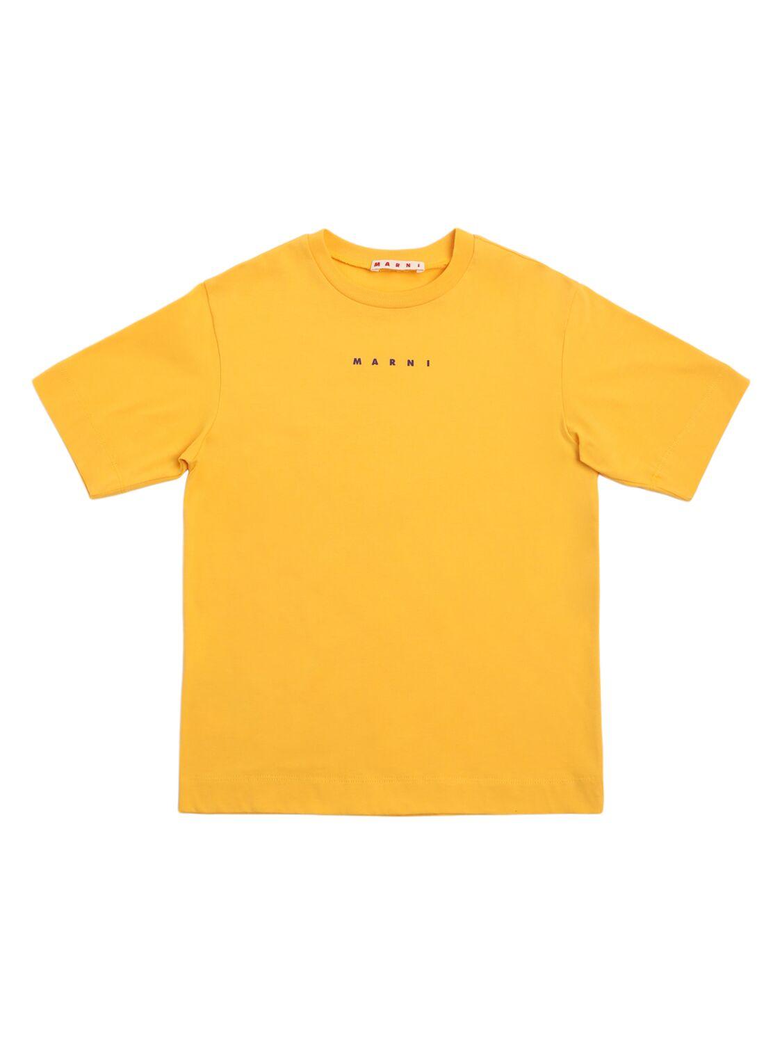 Printed Cotton Jersey T-shirt by MARNI JUNIOR