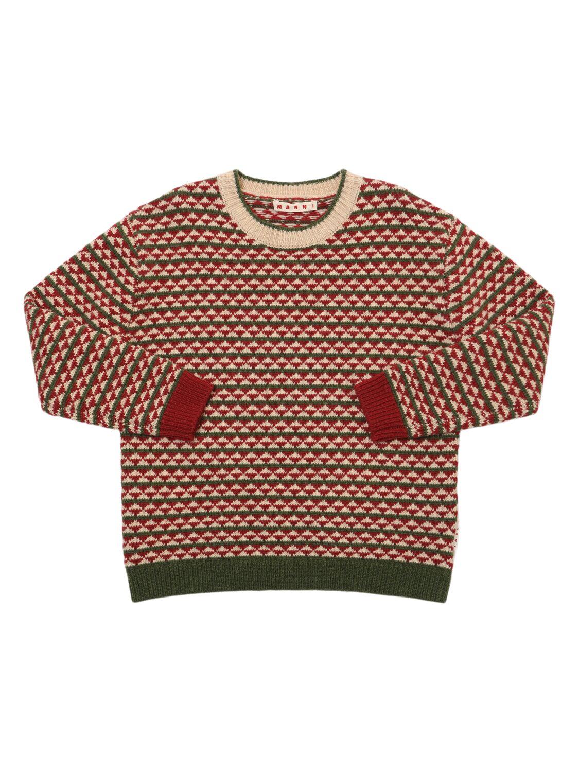 Wool Blend Knit Sweater by MARNI JUNIOR