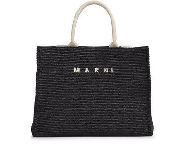 Large tote bag in raffia by MARNI