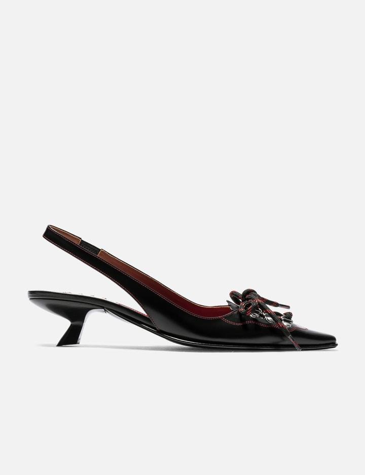 Leather Slingback With Lace by MARNI