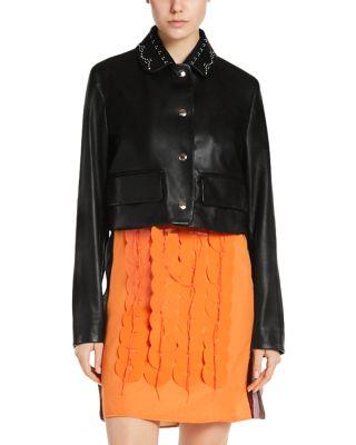Leather Studded Collar Jacket by MARNI