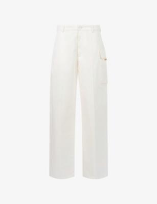 Logo-Patch Relaxed-Fit Cotton Gabardine Cargo Trousers by MARNI
