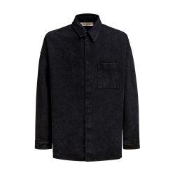 Marbled effect oversized denim shirt by MARNI