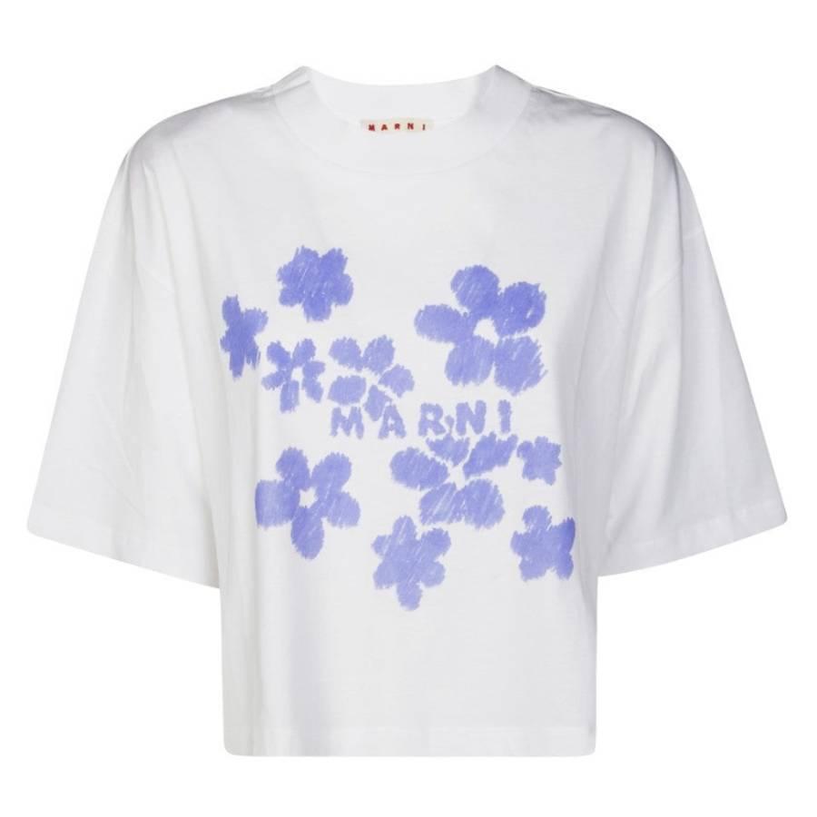 Marni Daisy Garden Print Cotton T-Shirt by MARNI