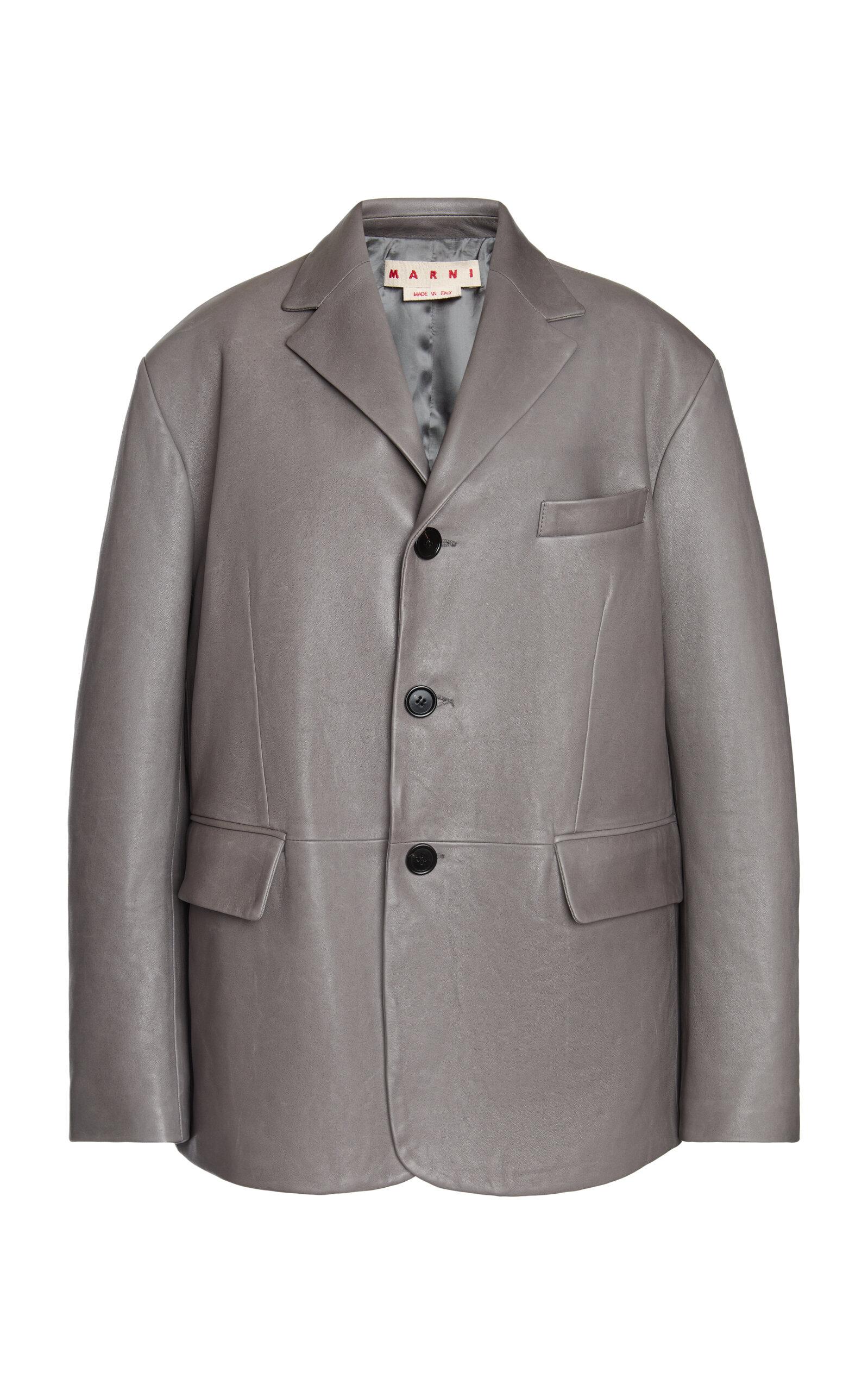 Marni Dropped Shoulder Leather Jacket - Moda Operandi by MARNI