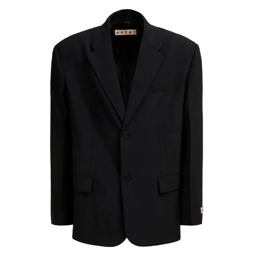 Marni Logo Embroidered Single Breasted Blazer by MARNI