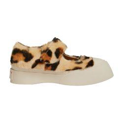 Mary Jane animalier print shearling sneaker by MARNI
