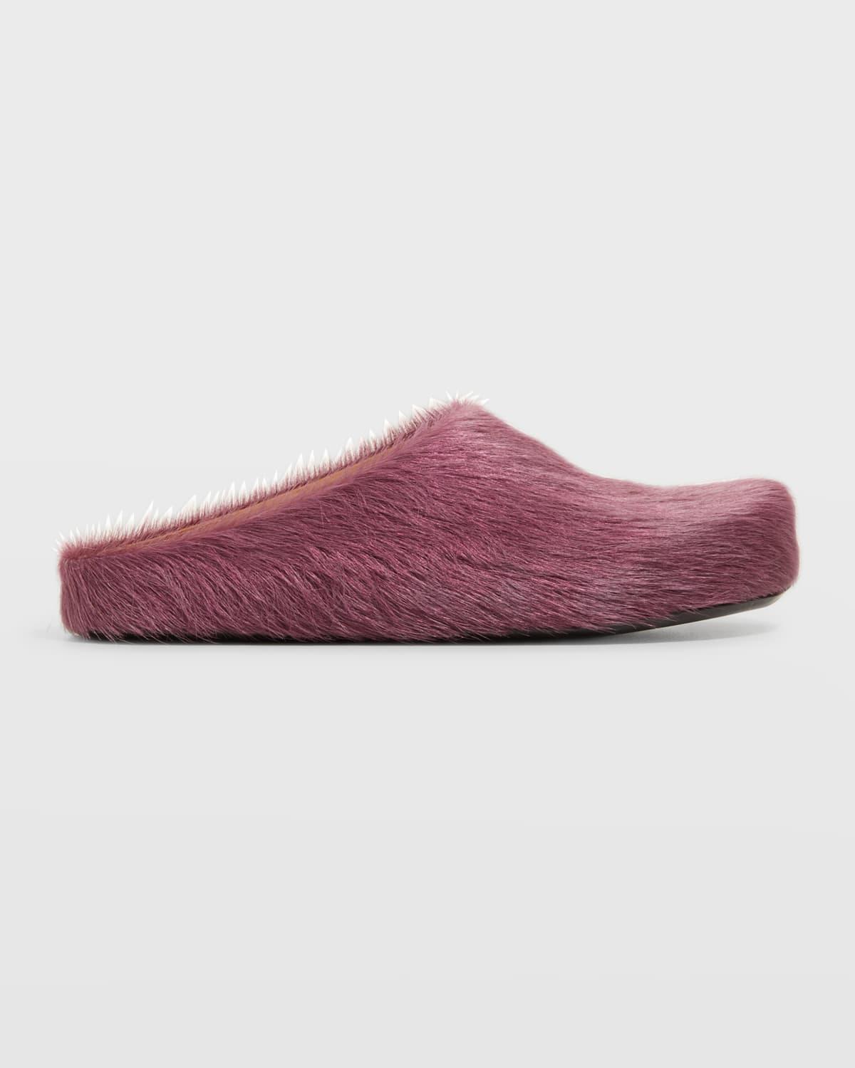 Men's Fussbett Calf Hair Sabot Mules by MARNI