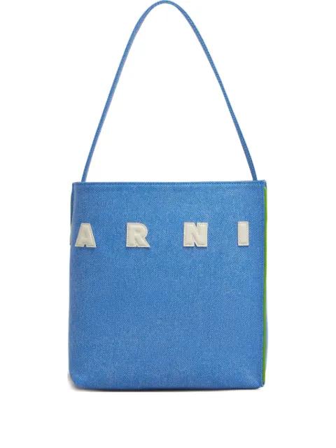Museo logo-patch tote bag by MARNI
