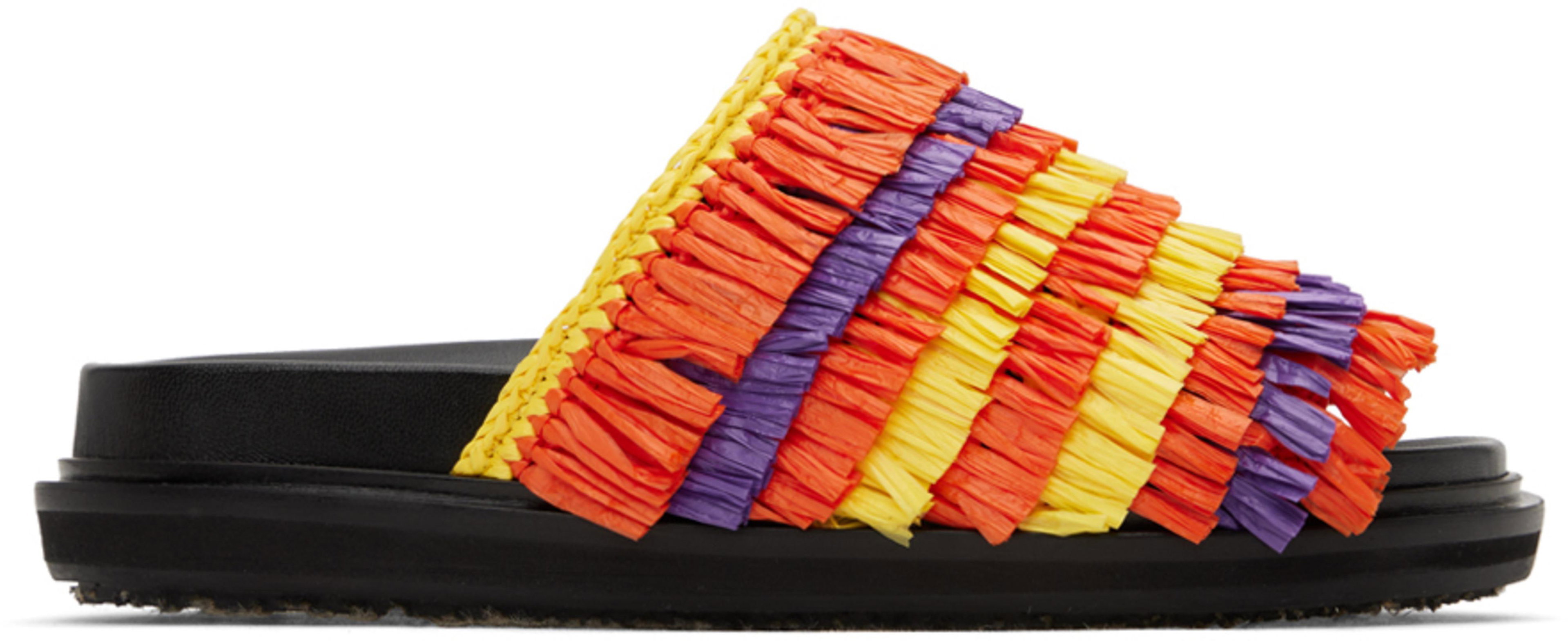 Orange & Yellow Fussbett Sandals by MARNI