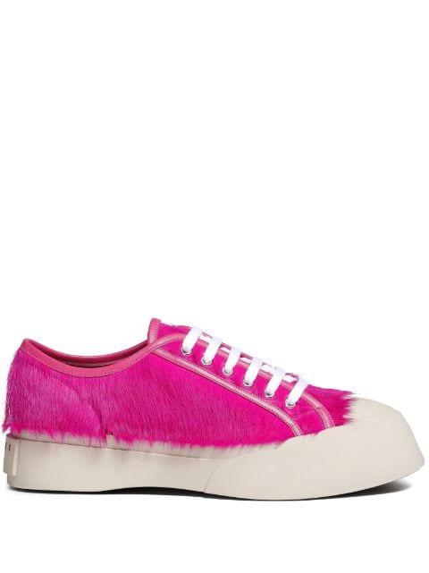 Pablo calf-hair lace-up sneakers by MARNI