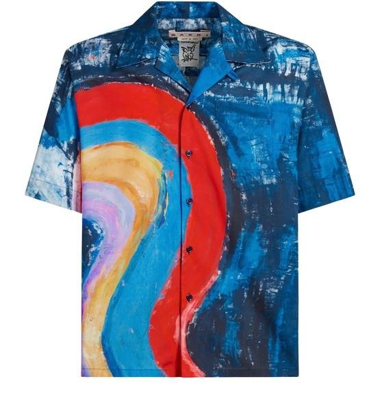Rainbow print Bowling shirt by MARNI