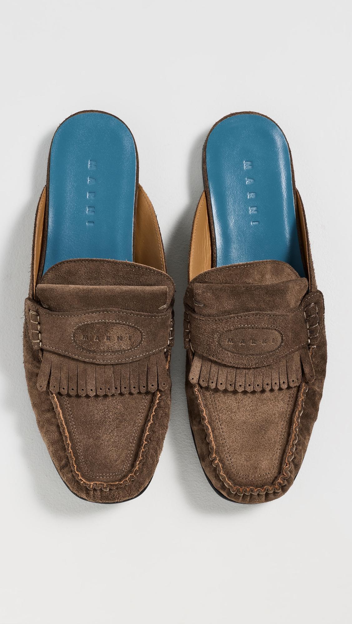 Sabot Suede Slip On Loafers by MARNI