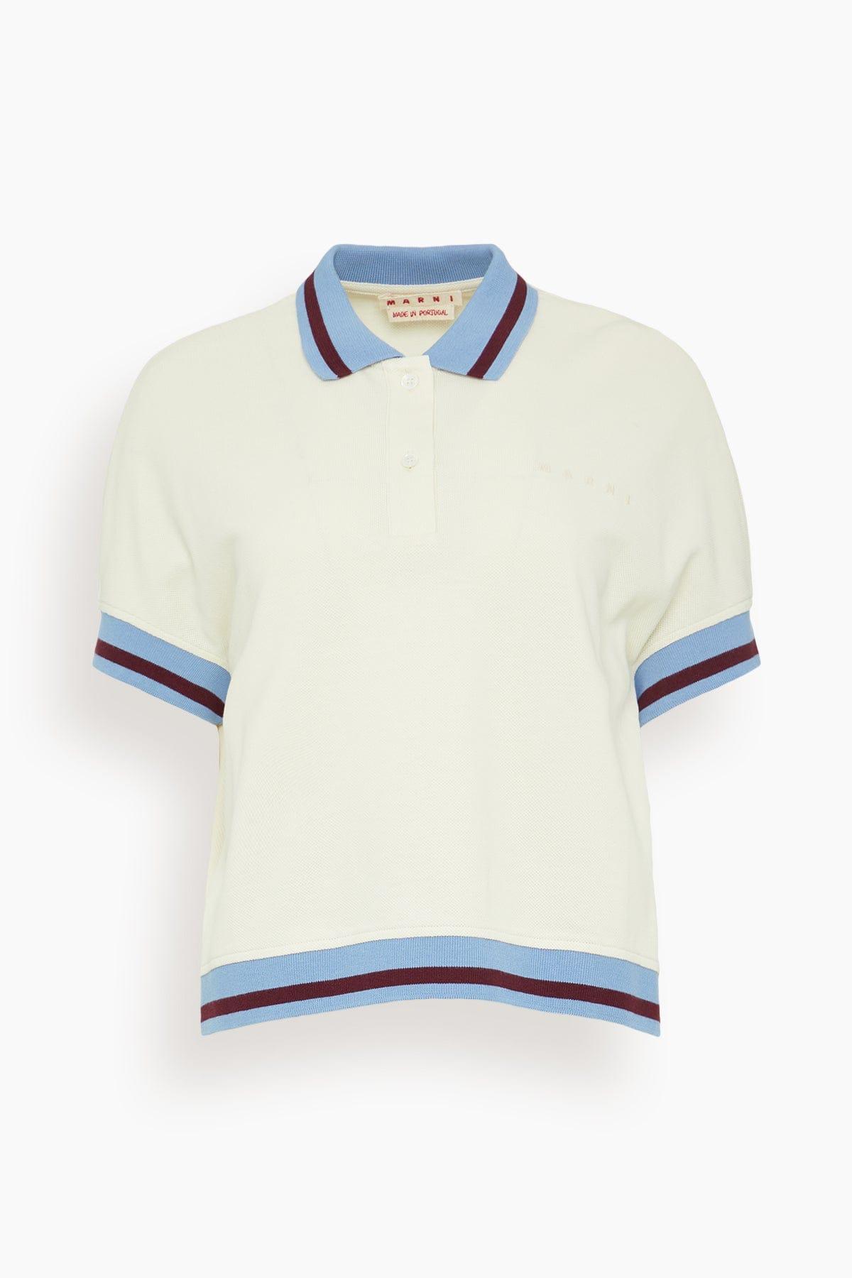 Short Sleeve Polo in Bone by MARNI