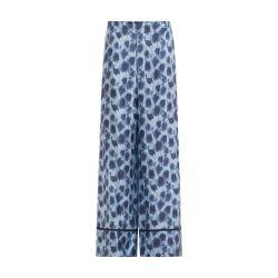 Silk palazzo trousers with crayon leopard print by MARNI