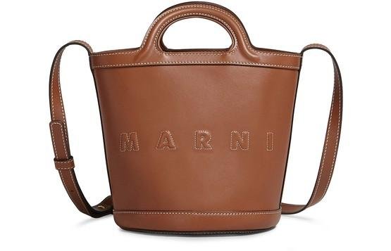 Small Tropicalia bucket bag in leather by MARNI