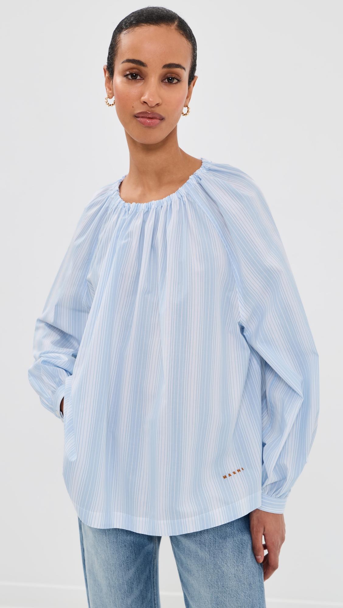 Striped Poplin Top by MARNI