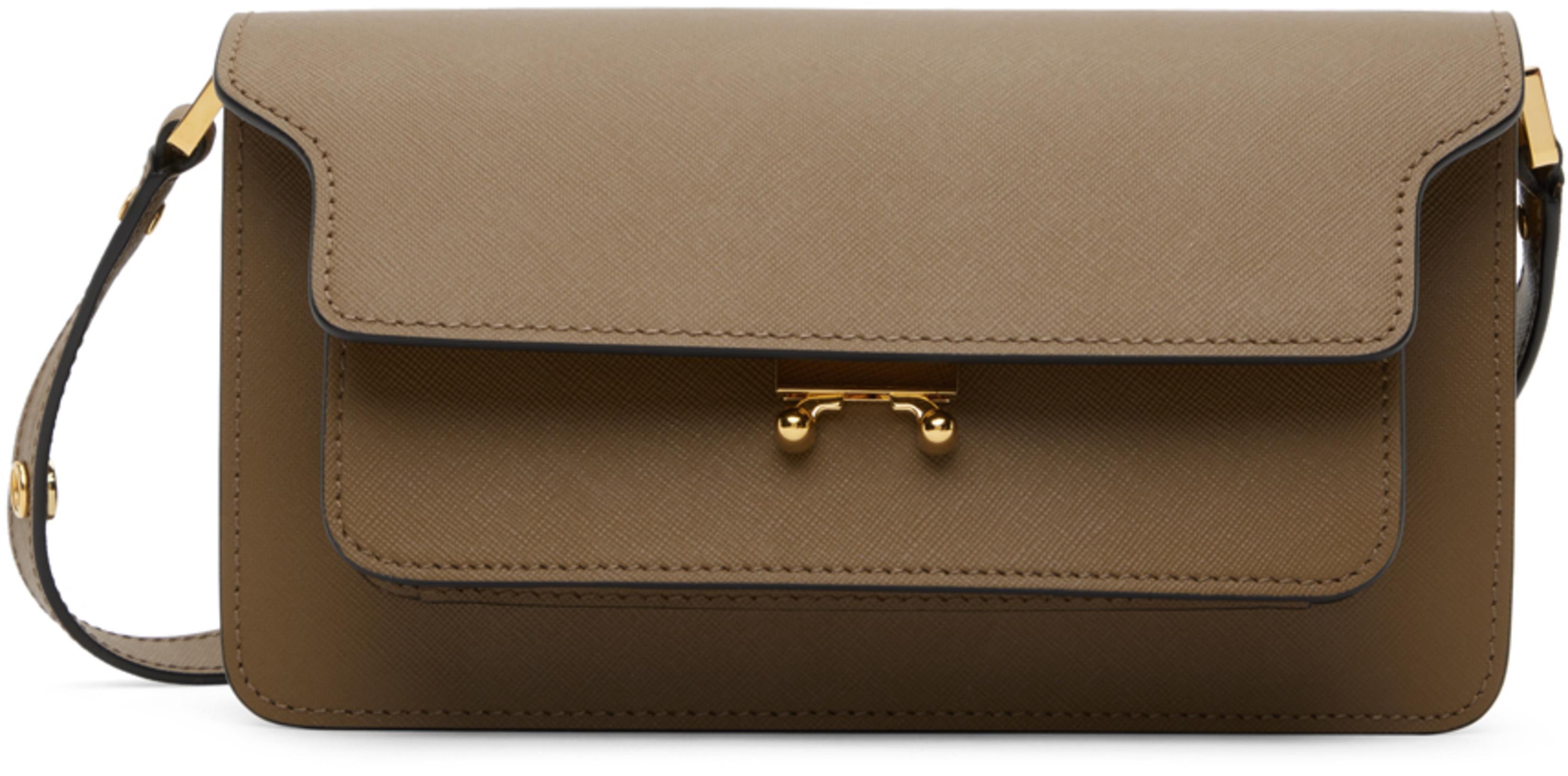 MARNI East West Saffiano Leather Trunk Bag