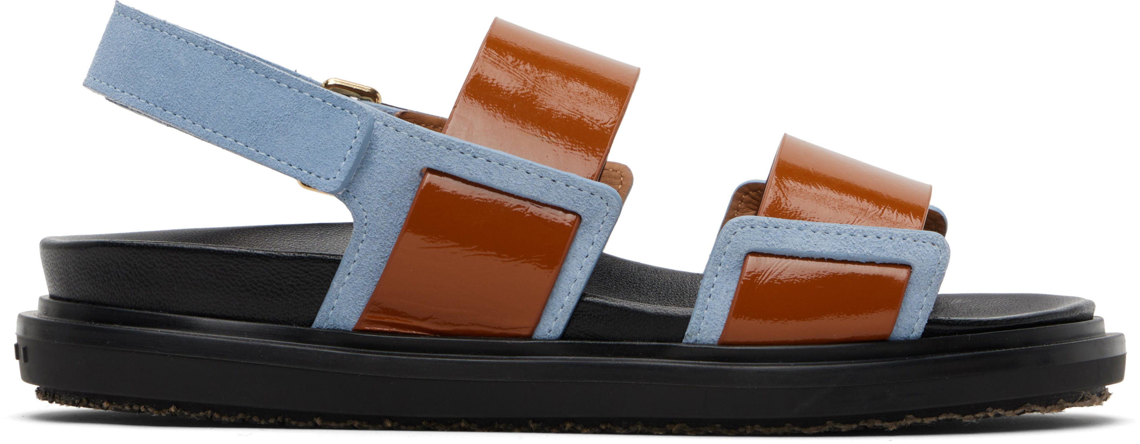 Tan & Blue Fussbett Sandals by MARNI
