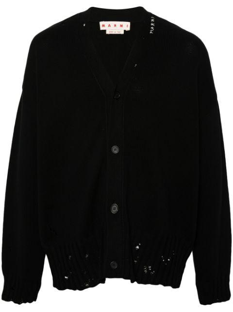 V-neck cotton cardigan by MARNI