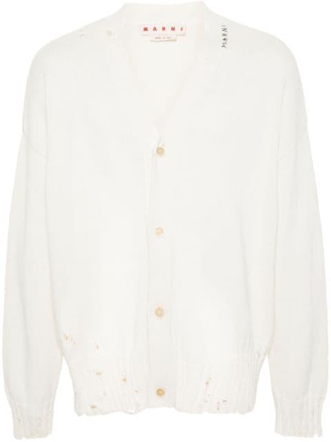 V-neck cotton cardigan by MARNI