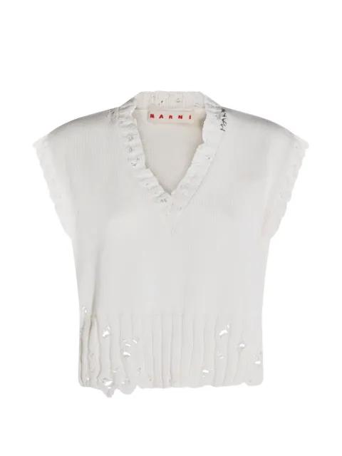 V-neck distressed top by MARNI