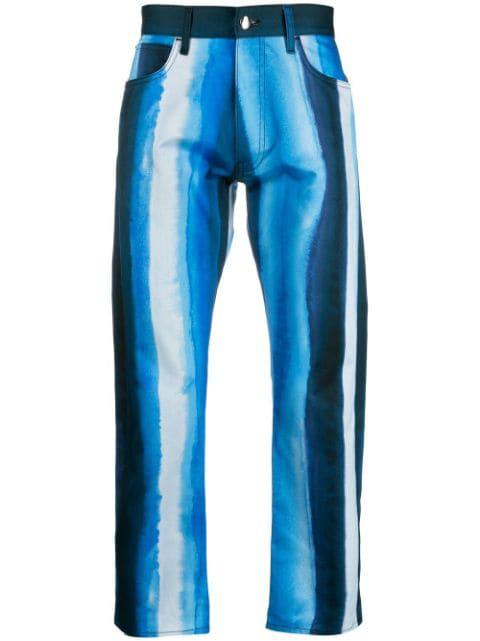 Waterfall Stripe-print trousers by MARNI