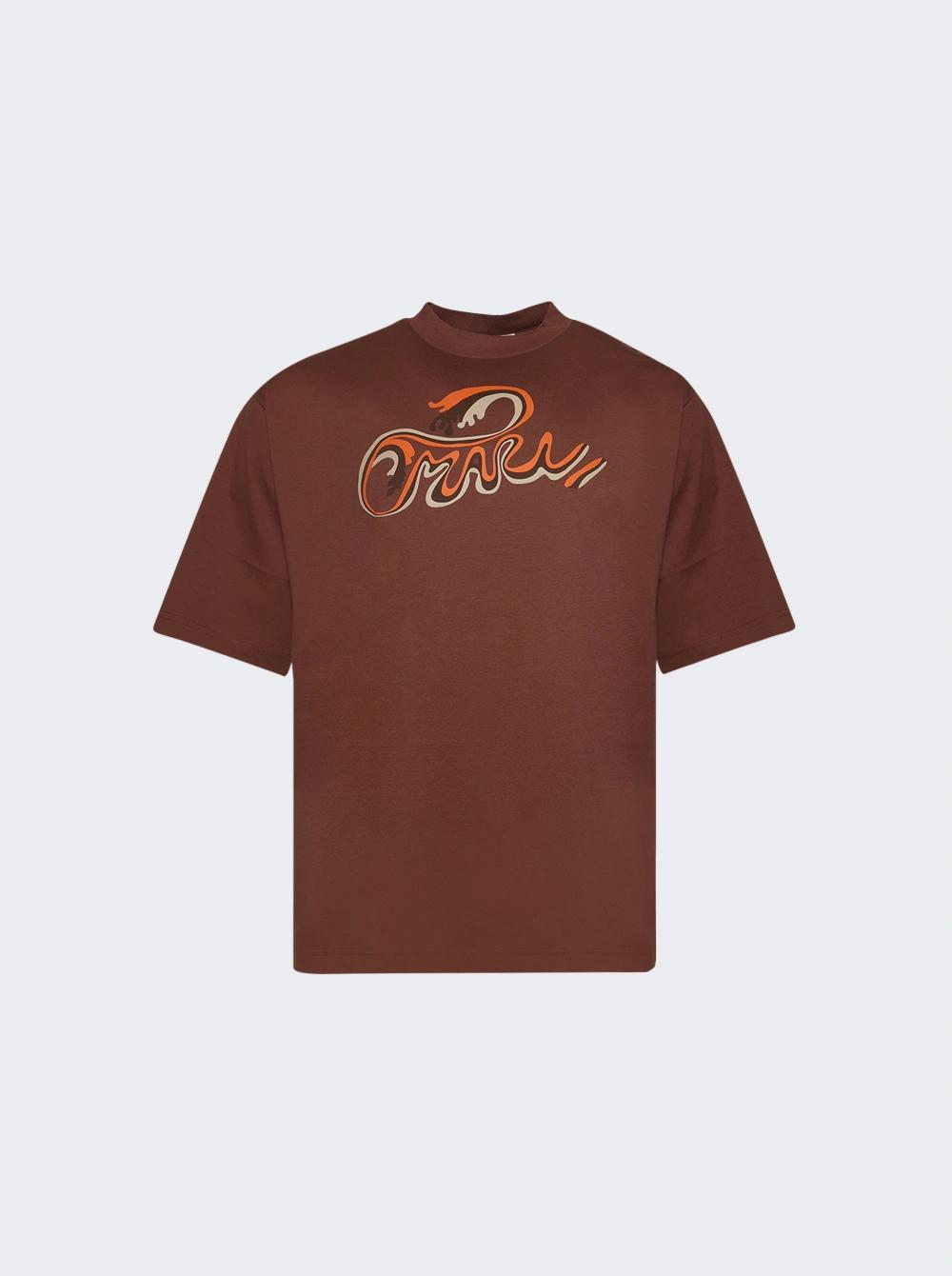 Wave Print Tee Tobacco  | The Webster by MARNI