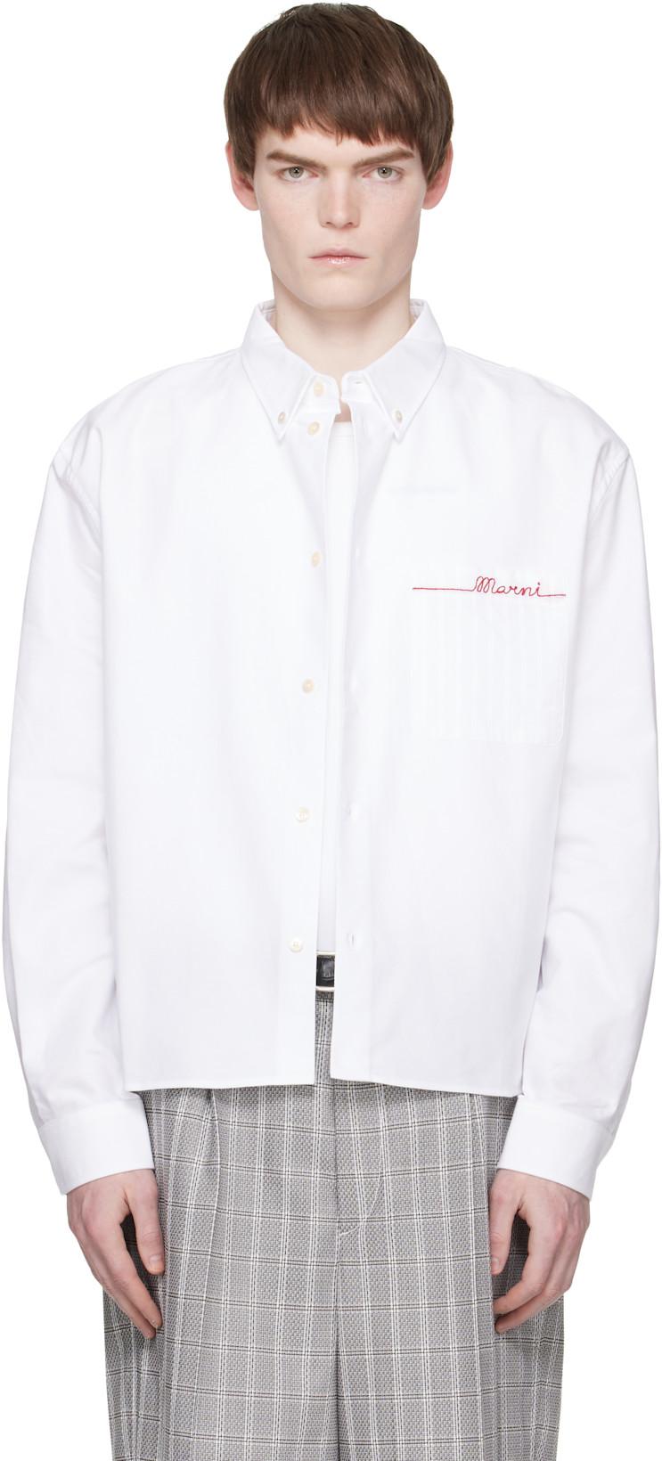 White Cotton Oxford Shirt by MARNI