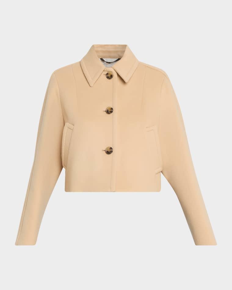 Wool Felt Cropped Single-Breasted Jacket by MARNI
