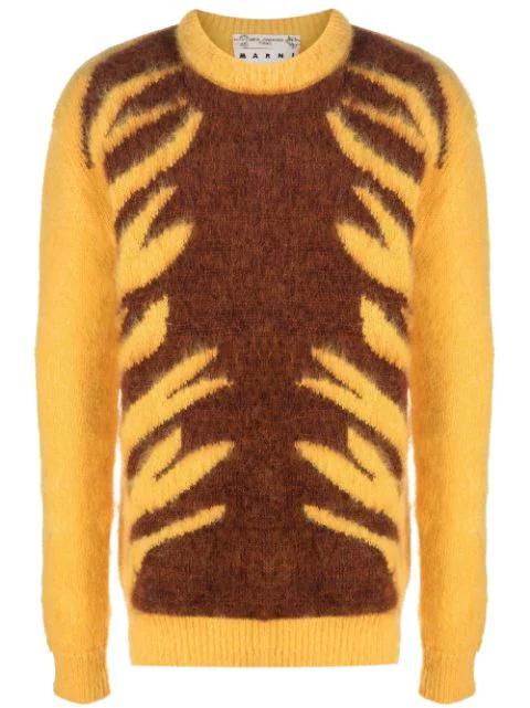abstract intarsia-knit jumper by MARNI