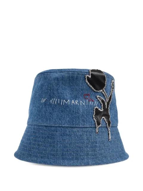 appliqué bucket hat by MARNI