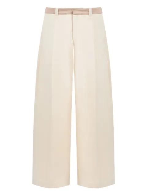 belt-loop logo-patch trousers by MARNI