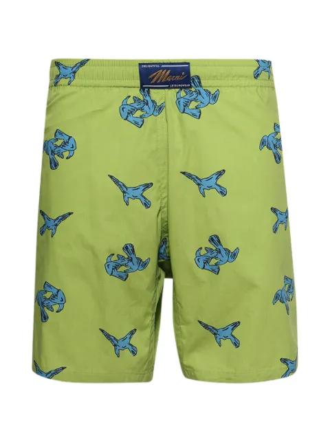 bird-print shorts by MARNI