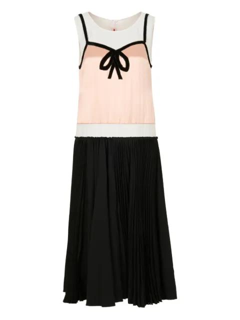 bow pleated midi dress by MARNI