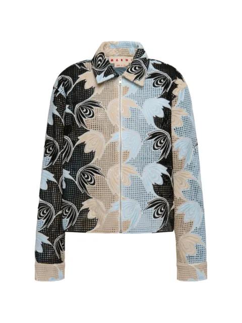 broderie anglaise floral overshirt by MARNI