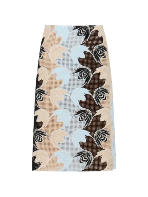 broderie anglaise floral skirt by MARNI