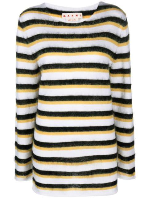 brushed striped jumper by MARNI