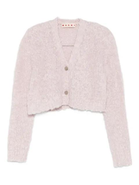 button-fastening cropped cardigan by MARNI