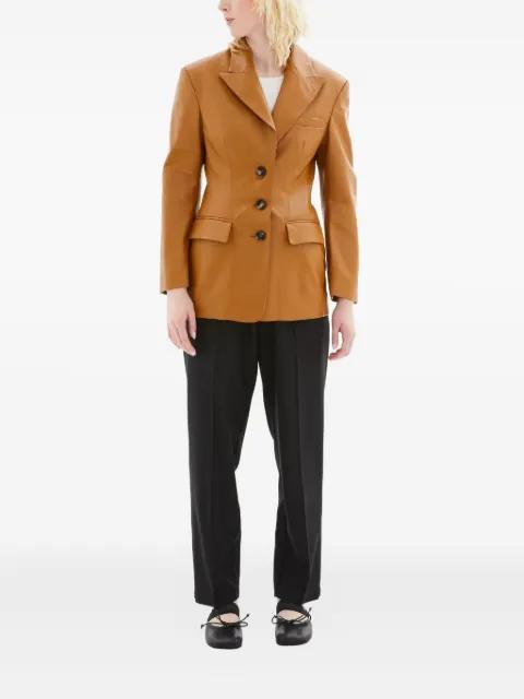 button-fastening leather jacket by MARNI
