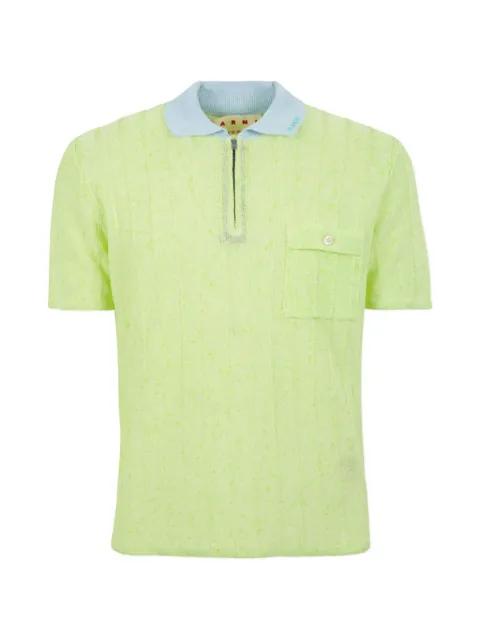 cable-knit polo shirt by MARNI