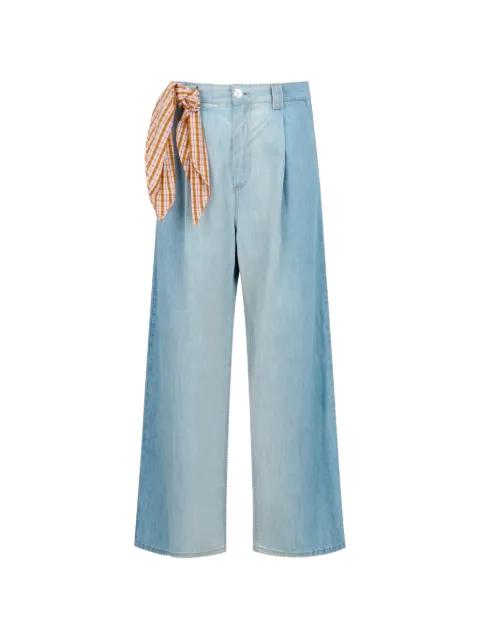 chambray jeans with foulard by MARNI