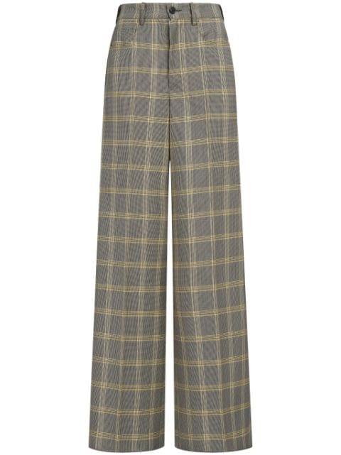 check-pattern palazzo pants by MARNI