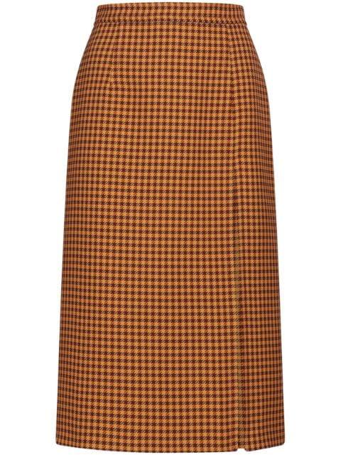 checked midi skirt by MARNI